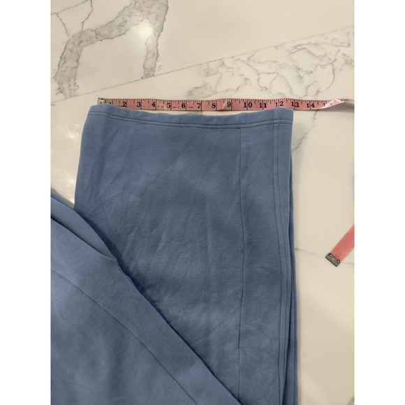 Lululemon Sweatpants Womens 8 Blue Fleece Wide Leg Drawstring Lounge Gym - Picture 8 of 9